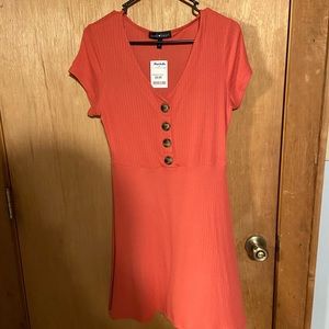 Coral summer dress